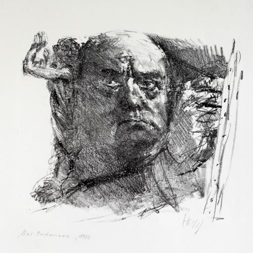 BERNHARD HEISIG. Grafik. (Abb.: B. Heisig, Porträt Max Beckmann)