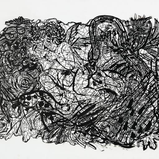 Zipora Rafaelov Neshika 2013 113 x 90 cm Tusche, Pergament