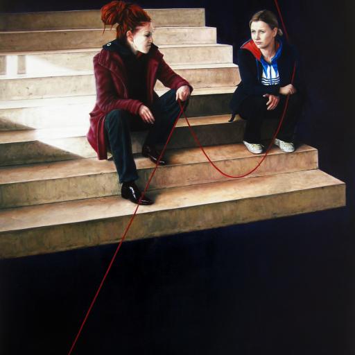 Brigitte Stenzel, Stairway to somewhere, 2015, 115x90cm, Öl auf Leinwand