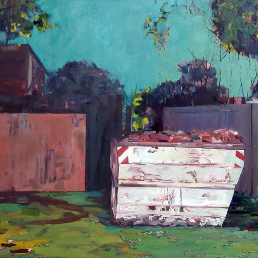 Theresa Möller, Überrest, Öl und Acryl auf Leinwand, 90x120 cm, 2016