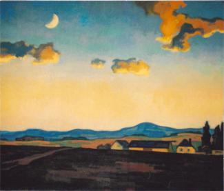 Herbstliche Landschaft mit Bauerngehöft