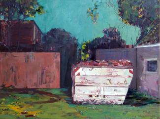 Theresa Möller, Überrest, Öl und Acryl auf Leinwand, 90x120 cm, 2016