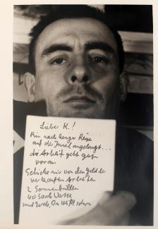 Klaus Hähner-Springmühl reflektierte bei seinem Beitrag in „KONTAKTE“ der Edition "A DREI" im Jahr 1986 van Goghs Briefe an seinen Bruder.  Er versah sein fotografisches Selbstporträt mit einem handschriftlichen Text. 