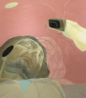 Letzte Resonanz (Memento mori), 2018, Ölfarbe auf Leinwand, 180 x 160 cm