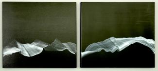 Andreas Jungk, Kosmos 1 + 2, Acryl auf Leinwand, je 80x90cm, je 2.800 Euro