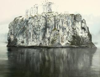 Brigitte Stenzel Andreas Jungk  universal landscapes  Vernissage: Do. 4. Juli 2019, 19.30Uhr  FIRST FLOOR:  Lydia Thomas / Thomas Kretschel. Fotografie / Übermalung 