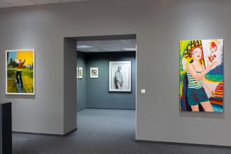 FLORIAN MERKEL  ATTACKE Gemälde und Fotoarbeiten Galerie Weise Chemnitz
